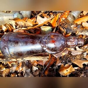 Vintage Brown Glass Bottle